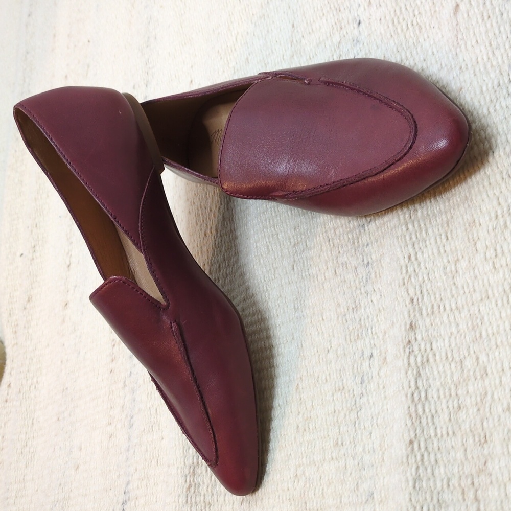 Madewell Burgundy Leather Flat Loafers - image 2